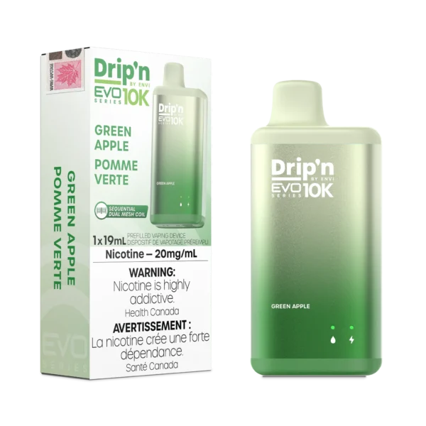 DRIP'N BY ENVI EVO 10K DISPOSABLE - GREEN APPLE