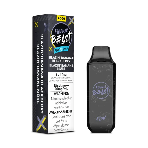 Flavour Beast Flow Disposable - Blazin' Banana Blackberry Iced