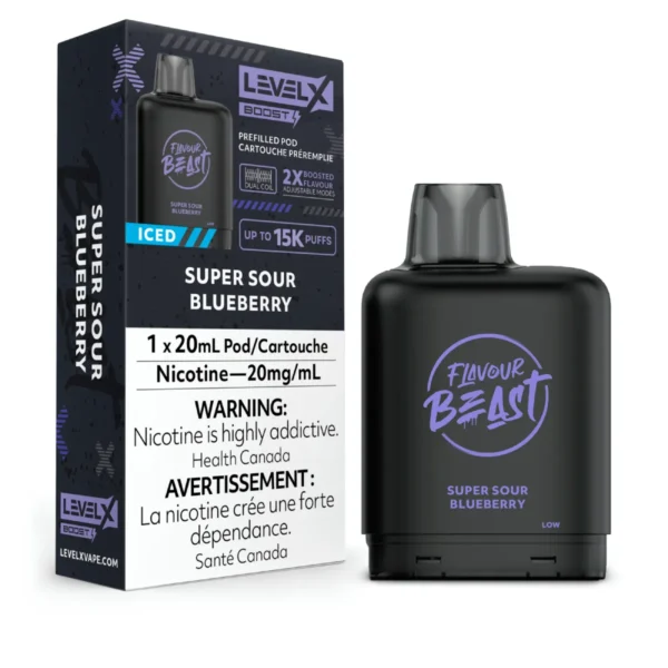 Level X Flavour Beast Boost G2 Pod - Super Sour Blueberry Iced